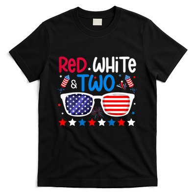 Two 2nd Birthday 4th Of July 2nd Birthday Party T-Shirt