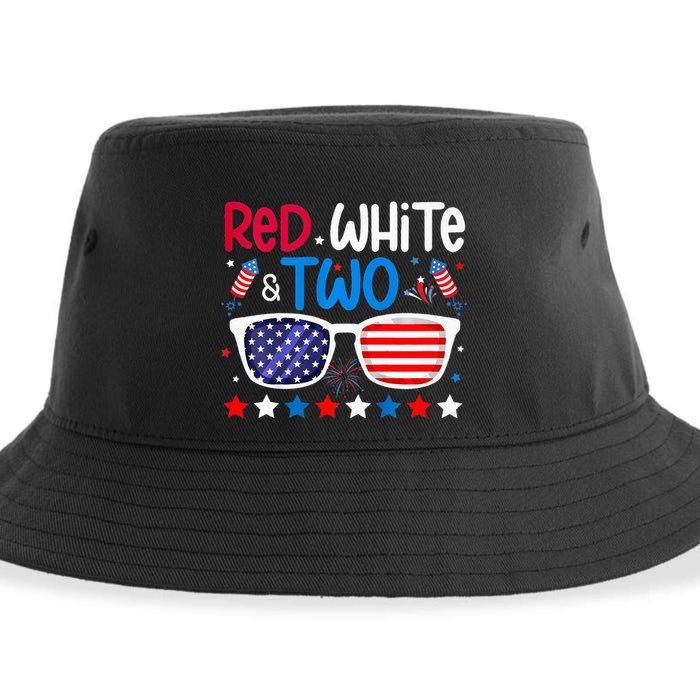 Two 2nd Birthday 4th Of July 2nd Birthday Party Sustainable Bucket Hat