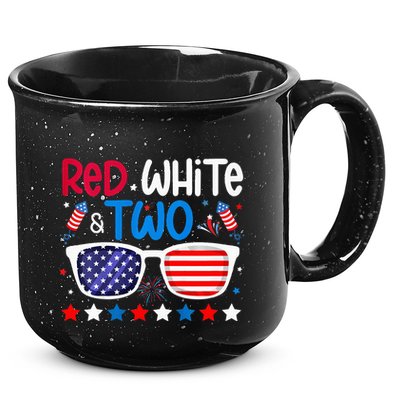 Two 2nd Birthday 4th Of July 2nd Birthday Party 15oz Campfire Ceramic Mug