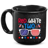 Two 2nd Birthday 4th Of July 2nd Birthday Party 15oz Campfire Ceramic Mug