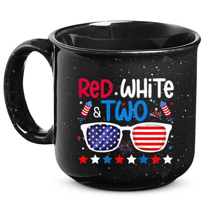 Two 2nd Birthday 4th Of July 2nd Birthday Party 15oz Campfire Ceramic Mug