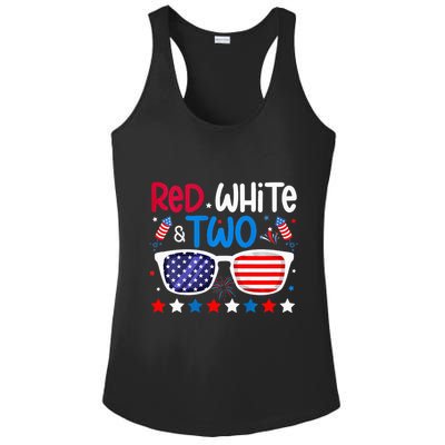 Two 2nd Birthday 4th Of July 2nd Birthday Party Ladies PosiCharge Competitor Racerback Tank