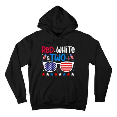 Two 2nd Birthday 4th Of July 2nd Birthday Party Tall Hoodie