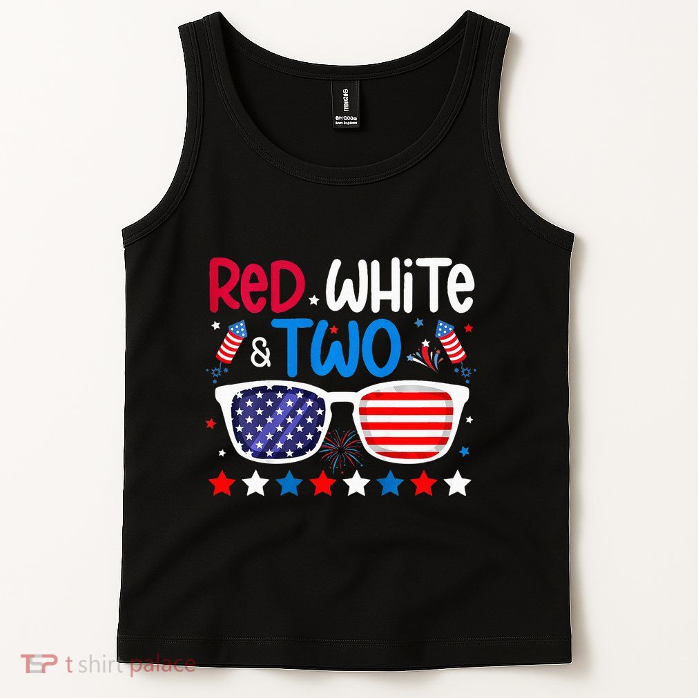 Two 2nd Birthday 4th Of July 2nd Birthday Party Tank Top