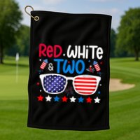 Two 2nd Birthday 4th Of July 2nd Birthday Party Golf Towel