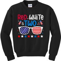 Two 2nd Birthday 4th Of July 2nd Birthday Party Kids Sweatshirt