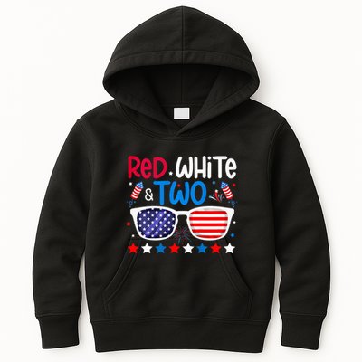 Two 2nd Birthday 4th Of July 2nd Birthday Party Kids Hoodie