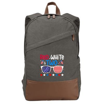 Two 2nd Birthday 4th Of July 2nd Birthday Party Cotton Canvas Backpack