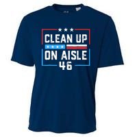 Trump 2024 Back America Clean Up On Aisle 46 Anti Joe Biden Cooling Performance Crew T-Shirt