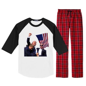 Trump 2024 Butler Pennsylvania Trump Assasination Trump Shot Raglan Sleeve Pajama Set