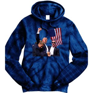 Trump 2024 Butler Pennsylvania Trump Assasination Trump Shot Tie Dye Hoodie