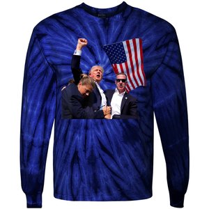 Trump 2024 Butler Pennsylvania Trump Assasination Trump Shot Tie-Dye Long Sleeve Shirt