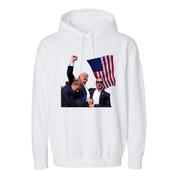 Trump 2024 Butler Pennsylvania Trump Assasination Trump Shot Garment-Dyed Fleece Hoodie