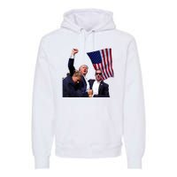 Trump 2024 Butler Pennsylvania Trump Assasination Trump Shot Premium Hoodie