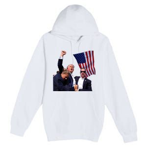 Trump 2024 Butler Pennsylvania Trump Assasination Trump Shot Premium Pullover Hoodie