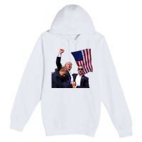 Trump 2024 Butler Pennsylvania Trump Assasination Trump Shot Premium Pullover Hoodie