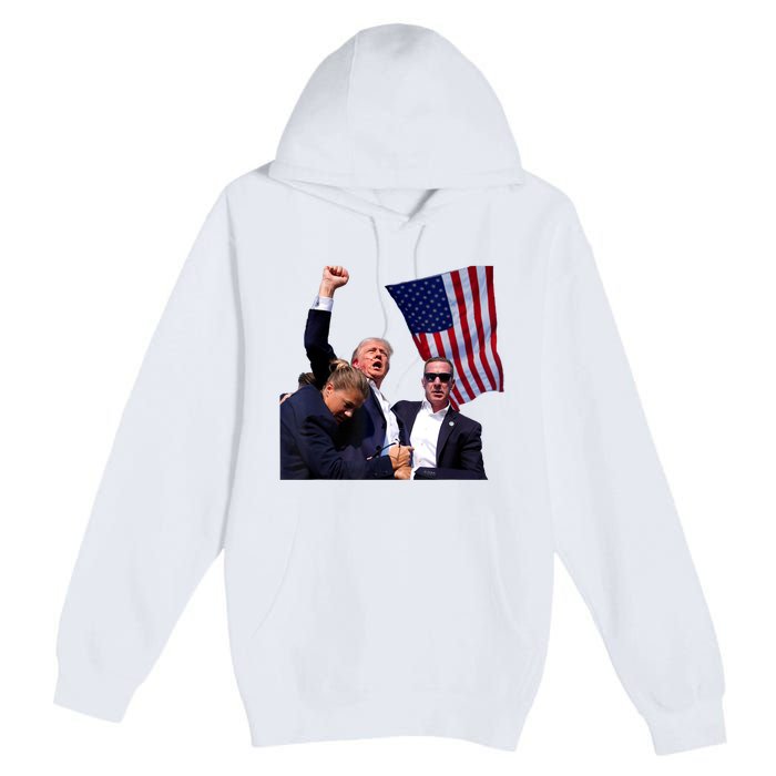 Trump 2024 Butler Pennsylvania Trump Assasination Trump Shot Premium Pullover Hoodie