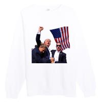 Trump 2024 Butler Pennsylvania Trump Assasination Trump Shot Premium Crewneck Sweatshirt