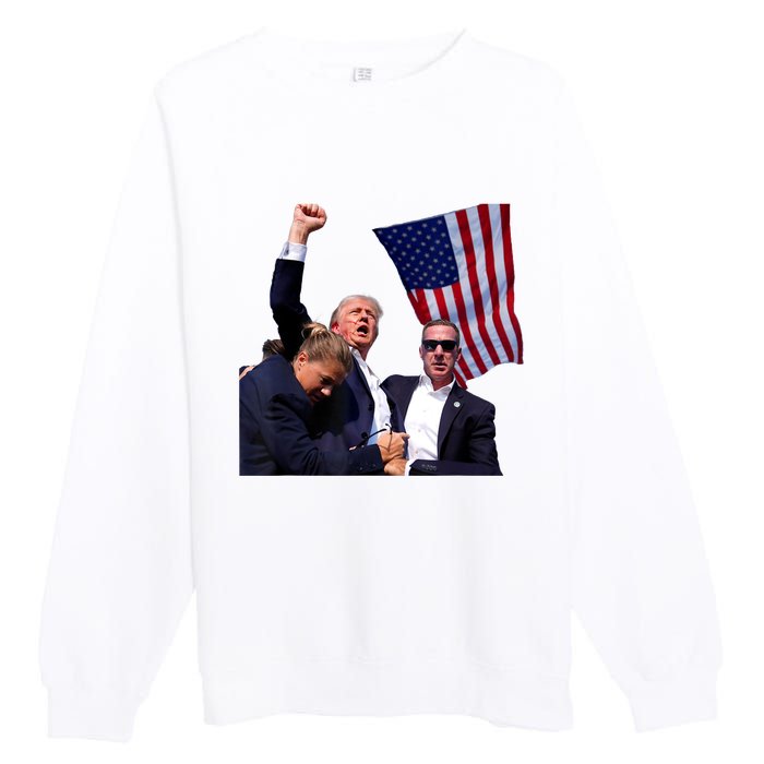 Trump 2024 Butler Pennsylvania Trump Assasination Trump Shot Premium Crewneck Sweatshirt