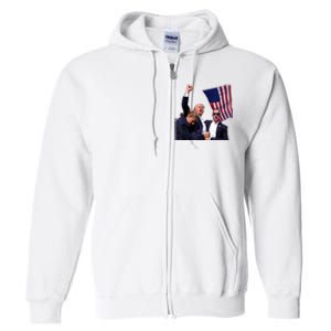 Trump 2024 Butler Pennsylvania Trump Assasination Trump Shot Full Zip Hoodie