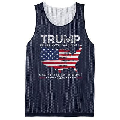 Trump 2024 Better Coverage Than 5g Can You Hear Us Now Mesh Reversible Basketball Jersey Tank