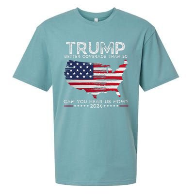 Trump 2024 Better Coverage Than 5g Can You Hear Us Now Sueded Cloud Jersey T-Shirt