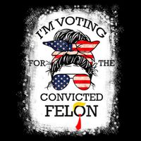 Trump 2024 Convicted Felon IM Voting Convicted Felon 2024 Full-Length Apron With Pockets