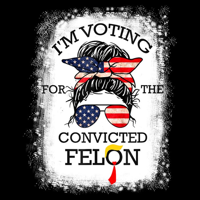 Trump 2024 Convicted Felon IM Voting Convicted Felon 2024 Full-Length Apron With Pockets
