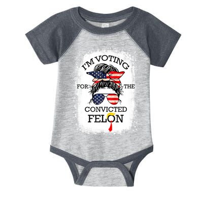 Trump 2024 Convicted Felon IM Voting Convicted Felon 2024 Infant Baby Jersey Bodysuit