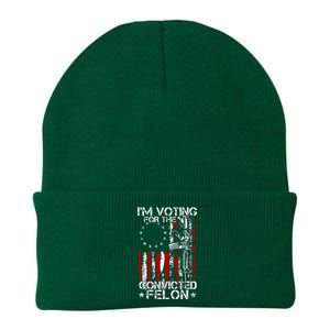 Trump 2024 Convicted Felon IM Voting Convicted Felon 2024 Knit Cap Winter Beanie