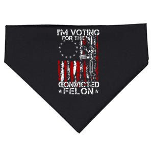 Trump 2024 Convicted Felon IM Voting Convicted Felon 2024 USA-Made Doggie Bandana