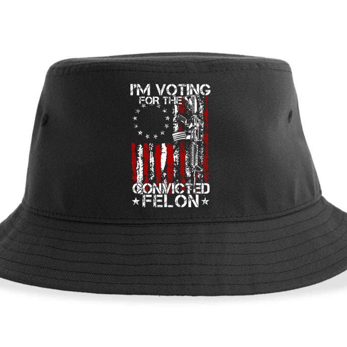 Trump 2024 Convicted Felon IM Voting Convicted Felon 2024 Sustainable Bucket Hat