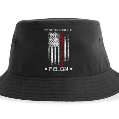 Trump 2024 Convicted Felon IM Voting Convicted Felon 2024 Sustainable Bucket Hat