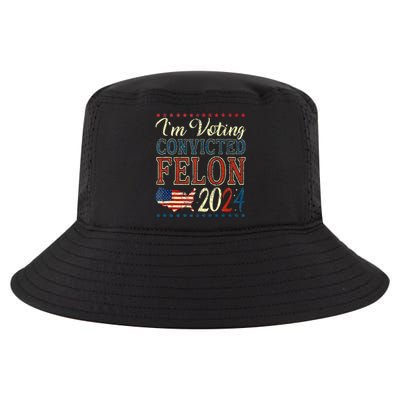 Trump 2024 Convicted Felon Cool Comfort Performance Bucket Hat