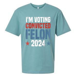 Trump 2024 Convicted Felon Im Voting Convicted Felon 2024 Sueded Cloud Jersey T-Shirt