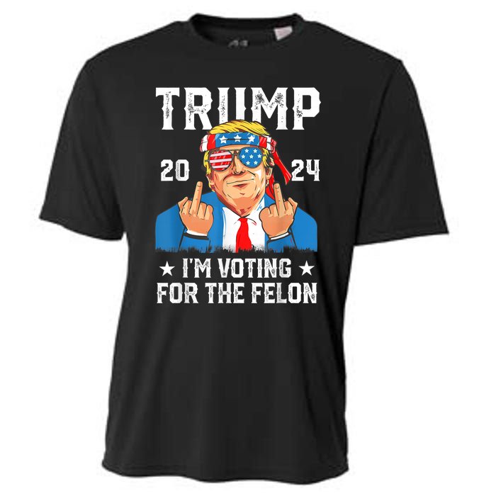 Trump 2024 Convicted Felon Im Voting Convicted Felon 2024 Cooling Performance Crew T-Shirt