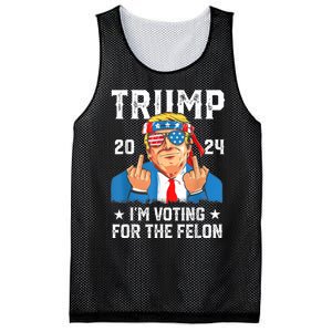 Trump 2024 Convicted Felon Im Voting Convicted Felon 2024 Mesh Reversible Basketball Jersey Tank