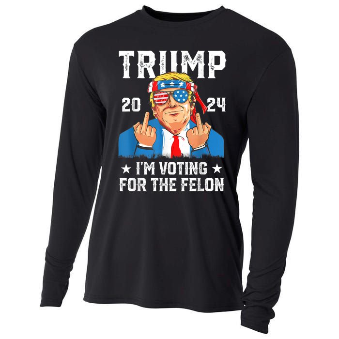 Trump 2024 Convicted Felon Im Voting Convicted Felon 2024 Cooling Performance Long Sleeve Crew