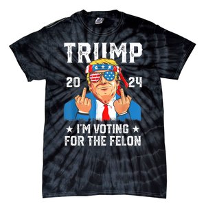 Trump 2024 Convicted Felon Im Voting Convicted Felon 2024 Tie-Dye T-Shirt