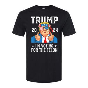 Trump 2024 Convicted Felon Im Voting Convicted Felon 2024 Softstyle CVC T-Shirt