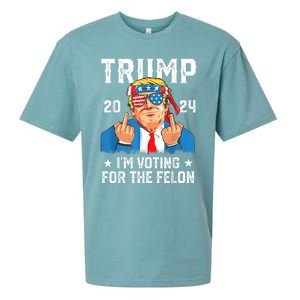 Trump 2024 Convicted Felon Im Voting Convicted Felon 2024 Sueded Cloud Jersey T-Shirt