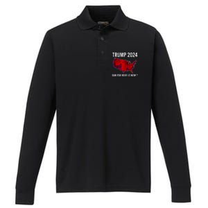 Trump 2024 Can You Hear Us Now Performance Long Sleeve Polo