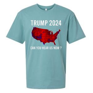 Trump 2024 Can You Hear Us Now Sueded Cloud Jersey T-Shirt