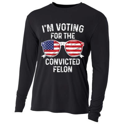 Trump 2024 Convicted Felon Im Voting Convicted Felon 2024 Cooling Performance Long Sleeve Crew