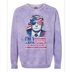 Trump 2024 Convicted Felon Im Voting Convicted Felon 2024 Colorblast Crewneck Sweatshirt