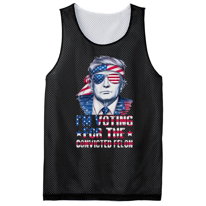 Trump 2024 Convicted Felon Im Voting Convicted Felon 2024 Mesh Reversible Basketball Jersey Tank