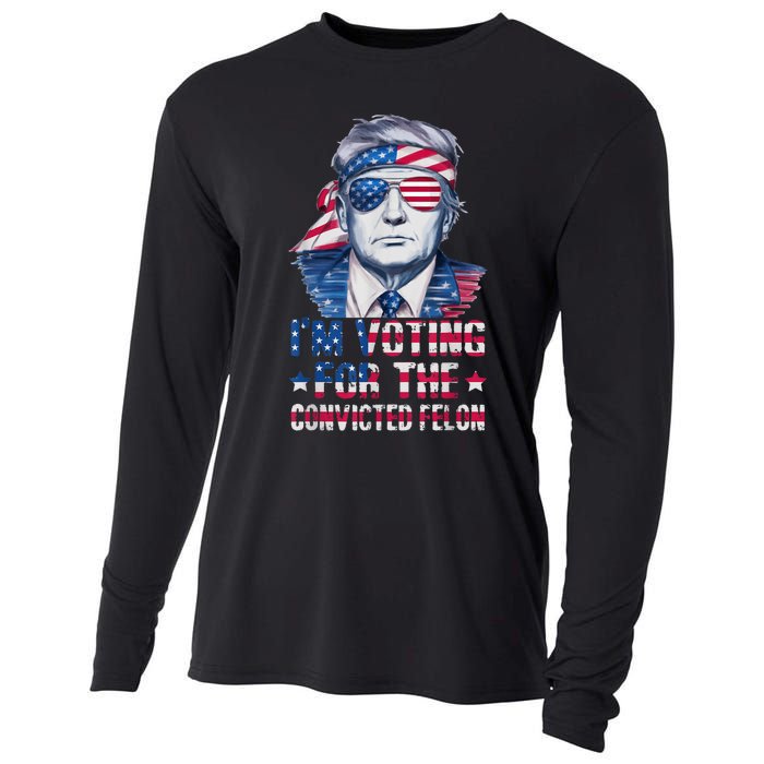 Trump 2024 Convicted Felon Im Voting Convicted Felon 2024 Cooling Performance Long Sleeve Crew