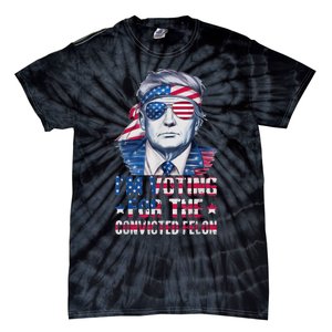 Trump 2024 Convicted Felon Im Voting Convicted Felon 2024 Tie-Dye T-Shirt