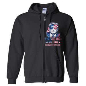 Trump 2024 Convicted Felon Im Voting Convicted Felon 2024 Full Zip Hoodie