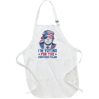 Trump 2024 Convicted Felon Im Voting Convicted Felon 2024 Full-Length Apron With Pockets